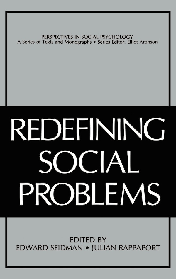 Redefining Social Problems by Edward Seidman, Hardcover | Indigo Chapters