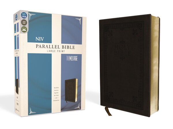 Niv The Message Parallel Bible Large Print Leathersoft Brown by Zondervan, Leather/Fine Binding | Indigo Chapters