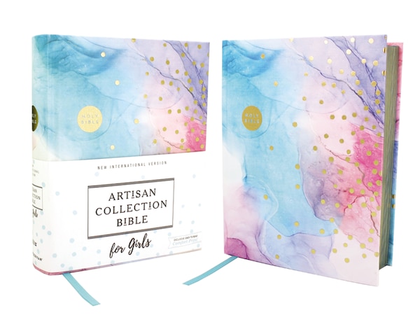 Niv Artisan Collection Bible For Girls Cloth Over Board Multi-color Art Gilded Edges Red Letter Comfort Print by Zondervan, Hardcover