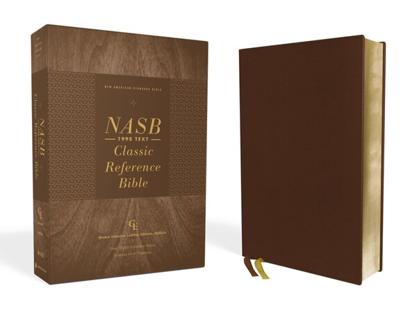 NASB Classic Reference Bible Genuine Leather Buffalo Brown Red Letter 1995 Text Comfort Print by Zondervan, Leather/Fine Binding | Indigo Chapters