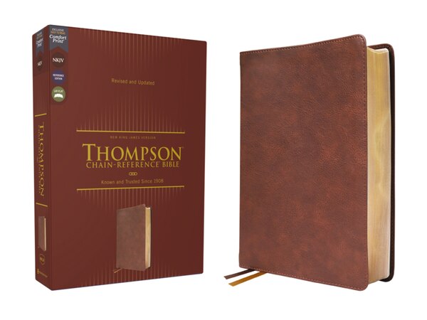 NKJV Thompson Chain-Reference Bible Leathersoft Brown Red Letter Comfort Print by Zondervan Zondervan, Leather/Fine Binding | Indigo Chapters