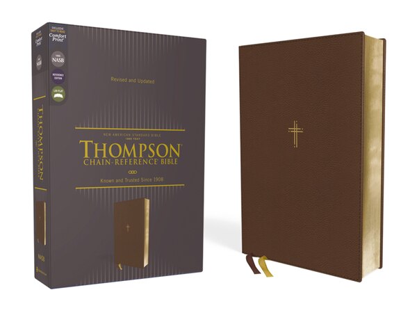 NASB Thompson Chain-Reference Bible Leathersoft Brown 1995 Text Red Letter Comfort Print by Zondervan Zondervan, Leather/Fine Binding