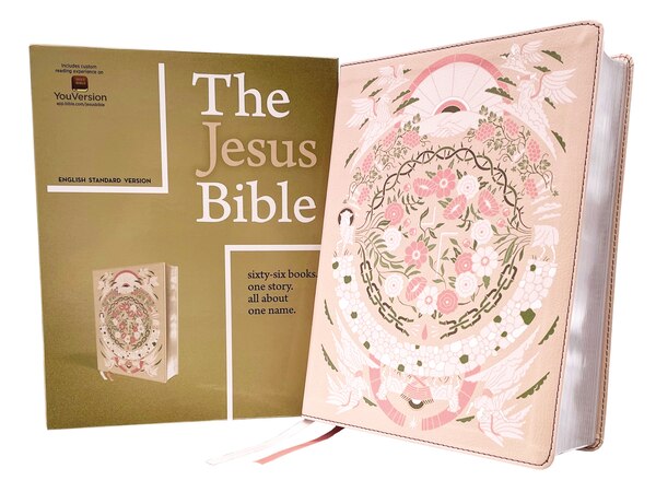 The Jesus Bible Artist Edition Esv Leathersoft Peach Floral by Zondervan Zondervan, Leather/Fine Binding | Indigo Chapters