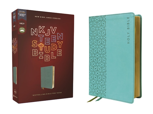 NKJV Teen Study Bible Leathersoft Teal Comfort Print by Zondervan, Leather/Fine Binding | Indigo Chapters