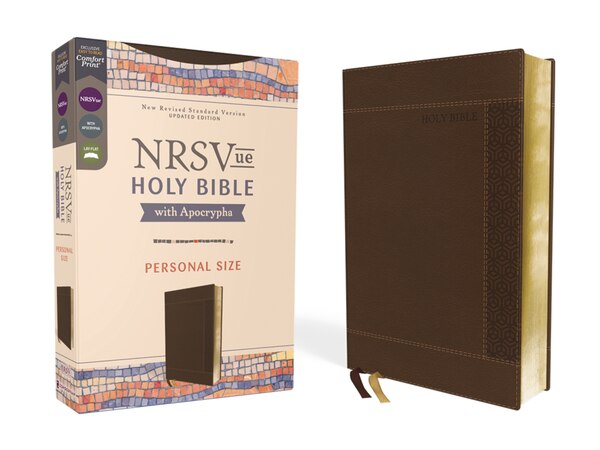 Nrsvue Holy Bible With Apocrypha Personal Size Leathersoft Brown Comfort Print by Zondervan, Leather/Fine Binding | Indigo Chapters