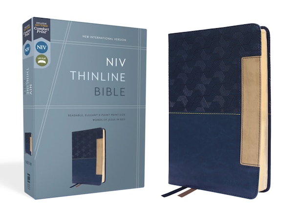 Niv Thinline Bible Leathersoft Blue Red Letter Comfort Print by Zondervan Zondervan, Leather/Fine Binding | Indigo Chapters