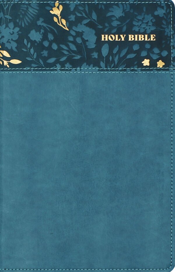 NASB Personal Size Bible Large Print Leathersoft Teal Red Letter 1995 Text Comfort Print by Zondervan, Leather/Fine Binding | Indigo Chapters