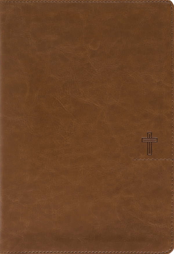 NASB Thinline Bible Giant Print Leathersoft Brown Red Letter 1995 Text Comfort Print by Zondervan, Leather/Fine Binding | Indigo Chapters