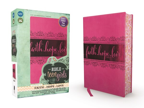 Niv Bible For Teen Girls Leathersoft Pink Printed Page Edges by Zondervan Zondervan, Leather/Fine Binding | Indigo Chapters