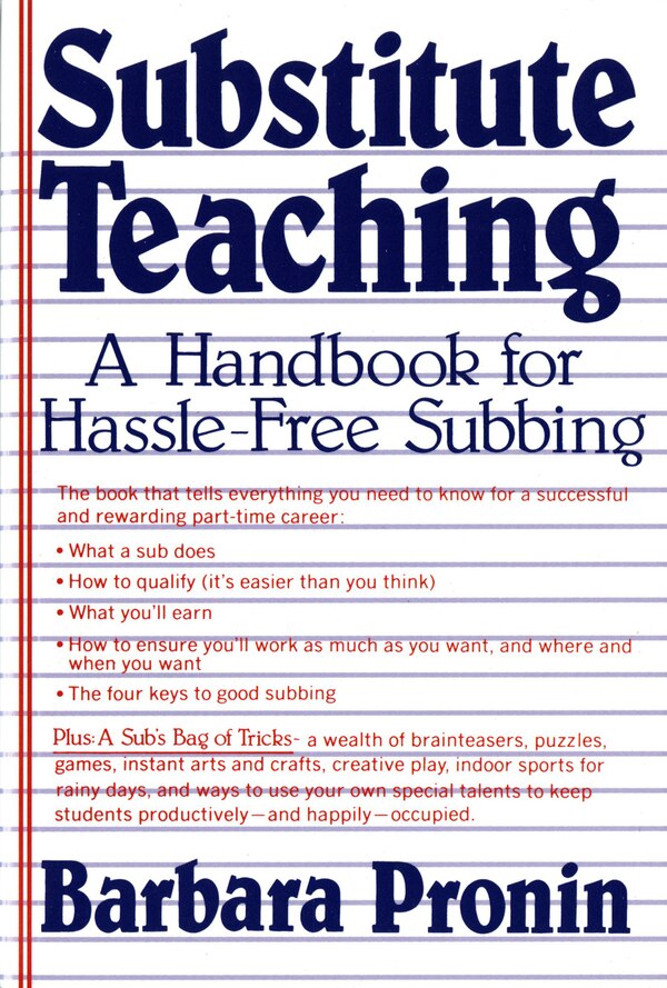 Substitute Teaching by Barbara Pronin, Paperback | Indigo Chapters