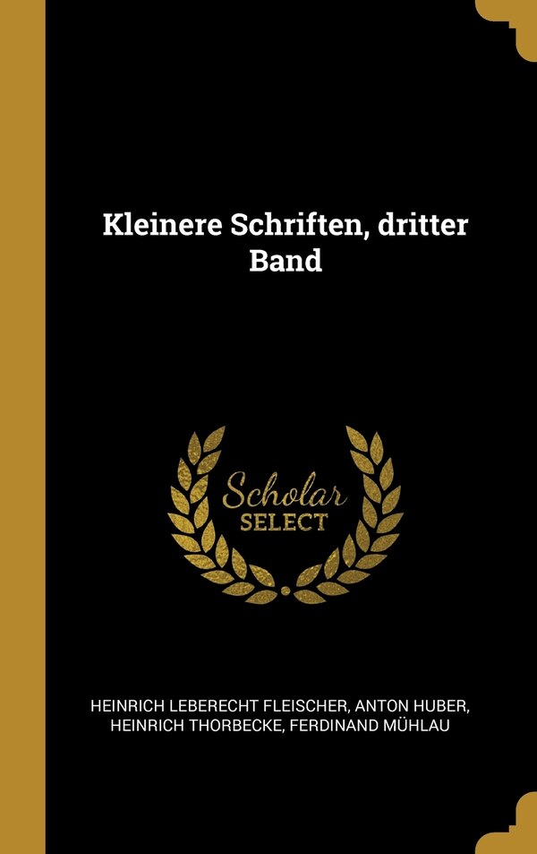 Kleinere Schriften dritter Band by Heinrich Leberecht Fleischer, Hardcover | Indigo Chapters