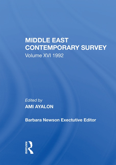 Middle East Contemporary Survey Volume Xvi 1992 by Ami Ayalon, Paperback | Indigo Chapters