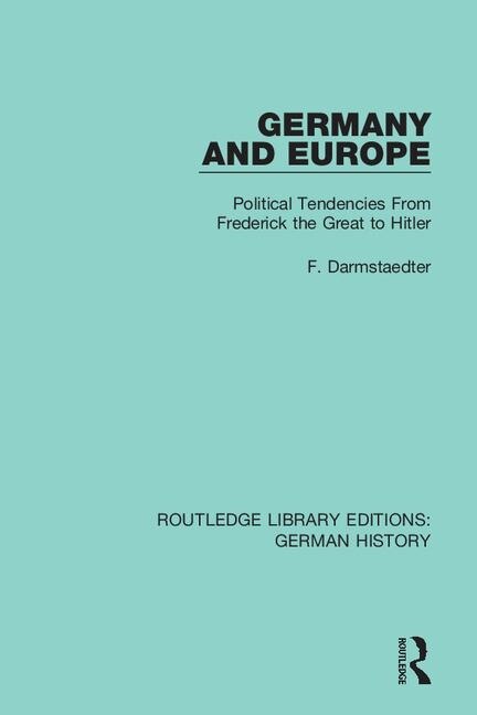 Germany and Europe by F. Darmstaedter, Paperback | Indigo Chapters