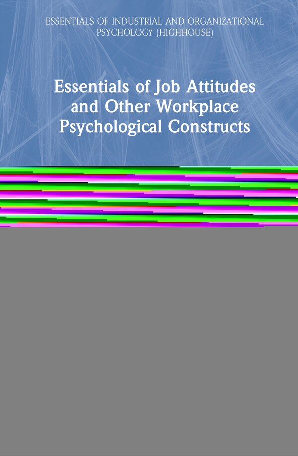 Essentials Of Job Attitudes And Other Workplace Psychological Constructs by Valerie I. Sessa, Hardcover | Indigo Chapters