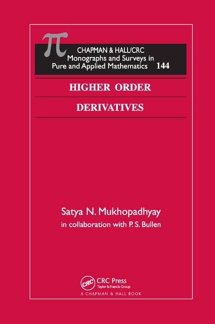 Higher Order Derivatives by Satya Mukhopadhyay, Paperback | Indigo Chapters