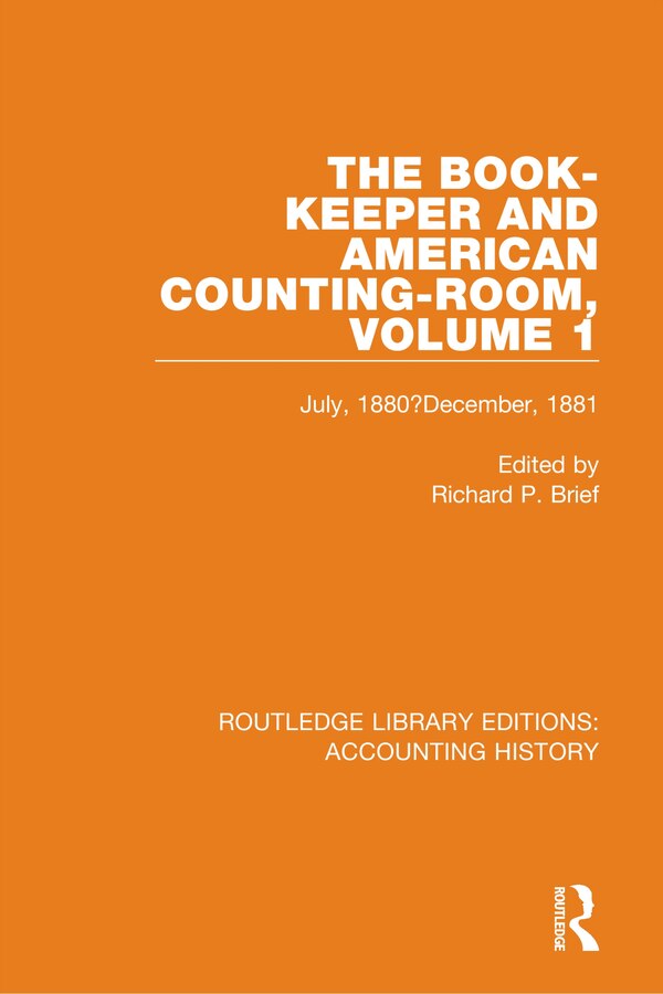 The Book-keeper And American Counting-room Volume 1 by Richard P. Brief, Paperback | Indigo Chapters