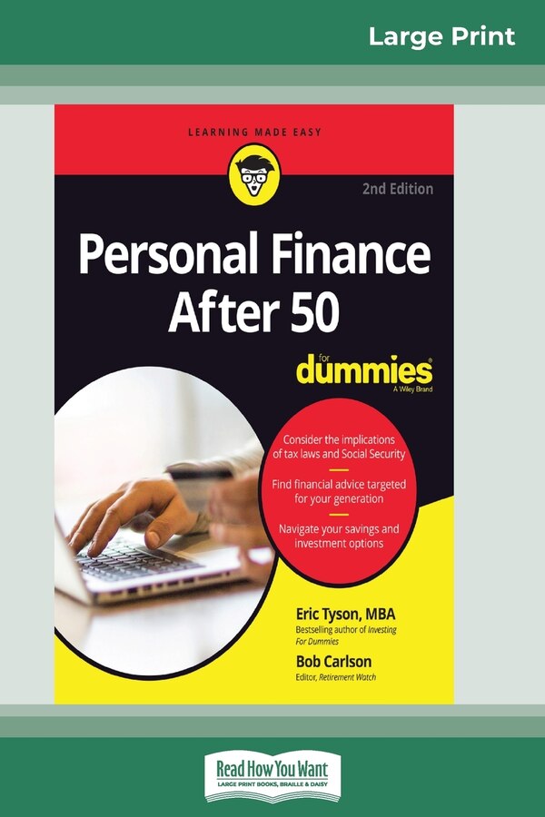 Personal Finance After 50 For Dummies 2nd Edition (16pt Large Print Edition) by Eric Tyson, Paperback | Indigo Chapters