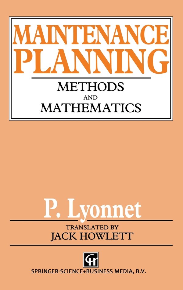 Maintenance Planning by P Lyonnet, Hardcover | Indigo Chapters