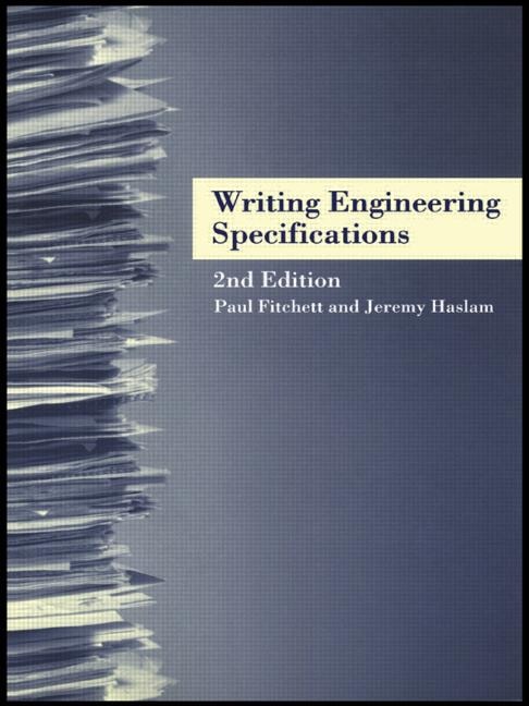 Writing Engineering Specifications by Paul Fitchett, Paperback | Indigo Chapters
