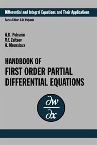 Handbook of First-Order Partial Differential Equations by Andrei D. Polyanin, Hardcover | Indigo Chapters