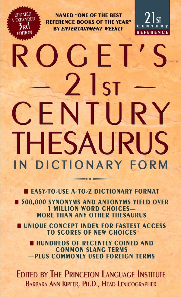 Roget's 21st Century Thesaurus Third Edition by Barbara Ann Kipfer, Mass Market Paperback | Indigo Chapters