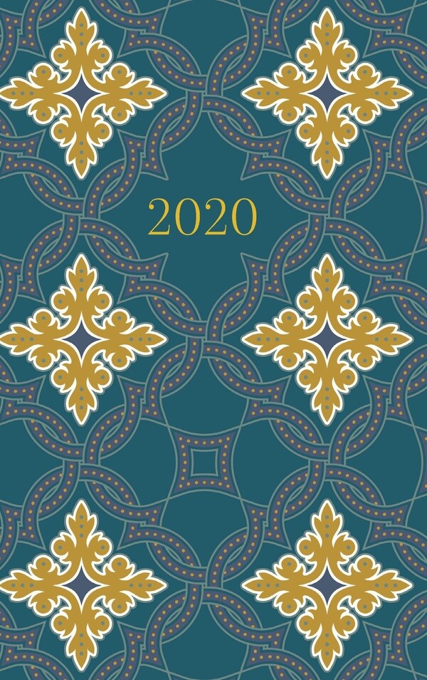 2020 Planner - Diary - Journal - Week per spread - Teal Tiles by Reyhana Ismail, Hardcover | Indigo Chapters