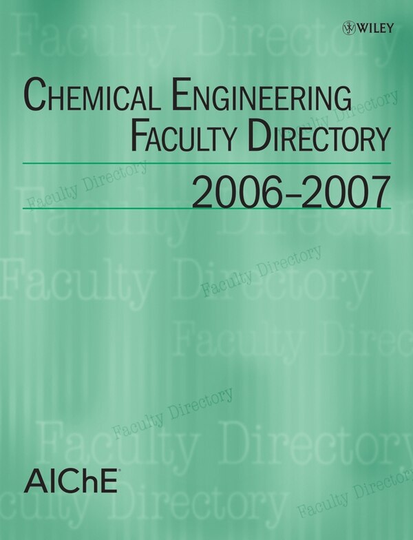 Chemical Engineering Faculty Directory by S. Joe Qin, Paperback | Indigo Chapters