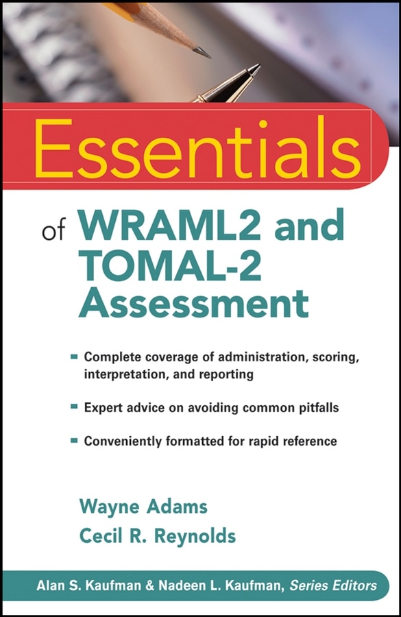 Essentials of WRAML2 and TOMAL-2 Assessment by Wayne Adams, Paperback | Indigo Chapters