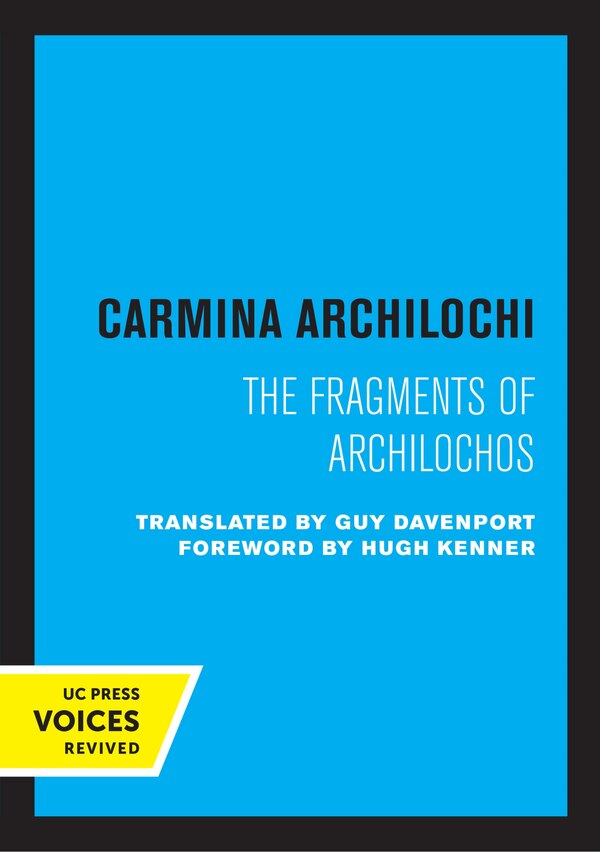 Carmina Archilochi, Paperback | Indigo Chapters