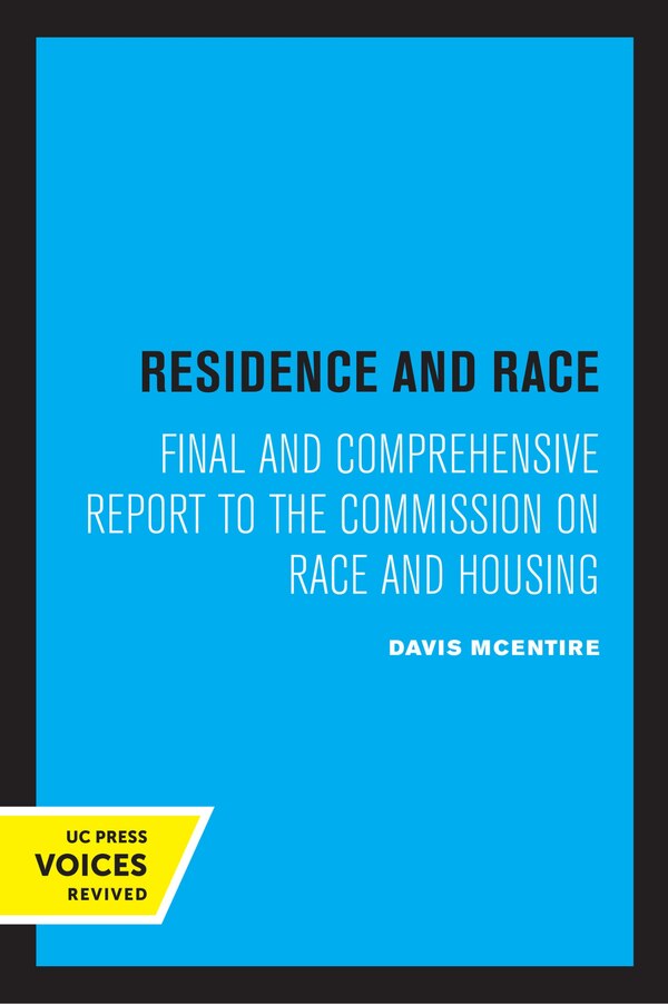 Residence and Race by Davis Mcentire, Paperback | Indigo Chapters