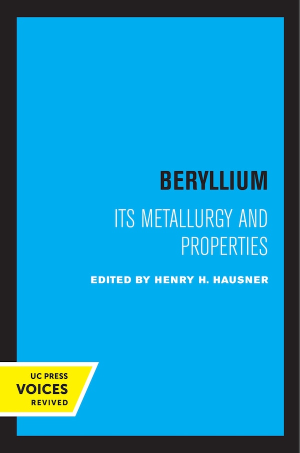 Beryllium by Henry H. Hausner, Paperback | Indigo Chapters