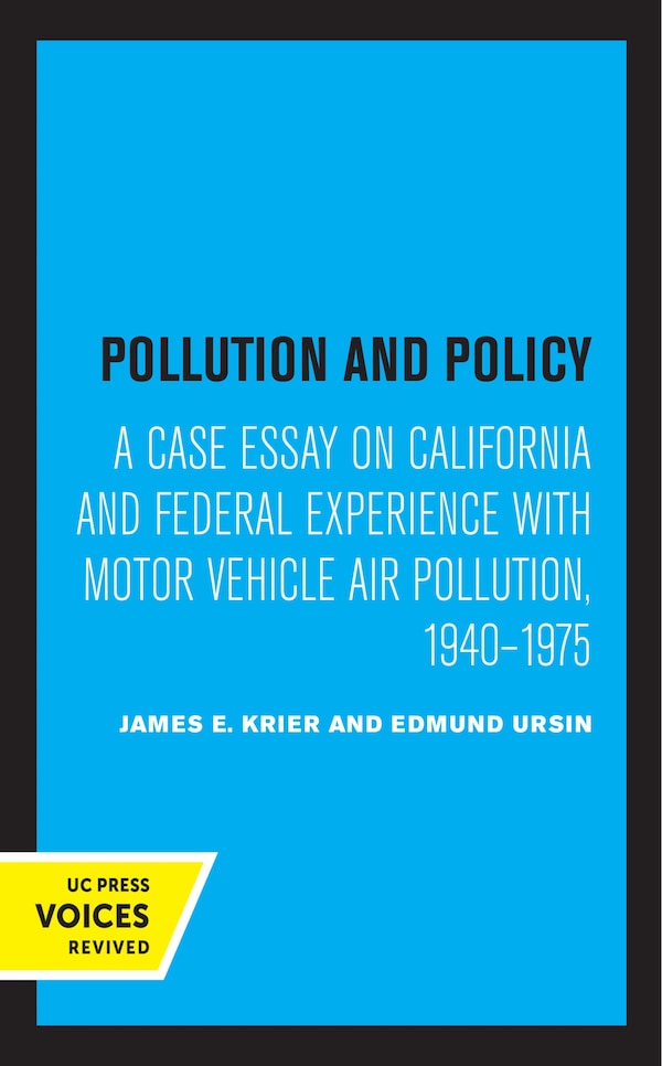 Pollution And Policy by James E. Krier, Hardcover | Indigo Chapters