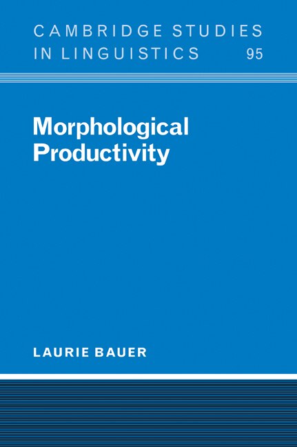 Morphological Productivity by Laurie Bauer, Paperback | Indigo Chapters