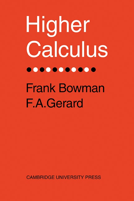 Higher Calculus by Frank Bowman, Paperback | Indigo Chapters