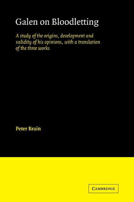Galen on Bloodletting by Peter Brain, Paperback | Indigo Chapters