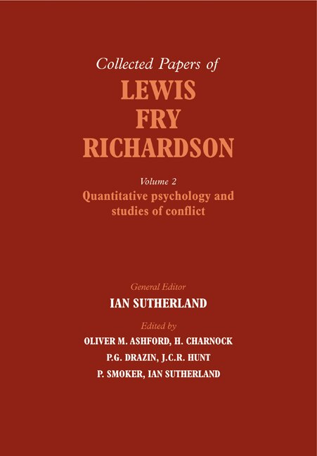 The Collected Papers of Lewis Fry Richardson by Oliver M. Ashford, Paperback | Indigo Chapters
