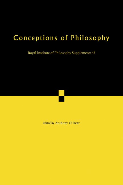 Conceptions Of Philosophy by Anthony O'Hear, Paperback | Indigo Chapters