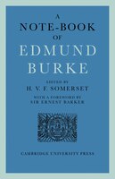 A Note-Book of Edmund Burke