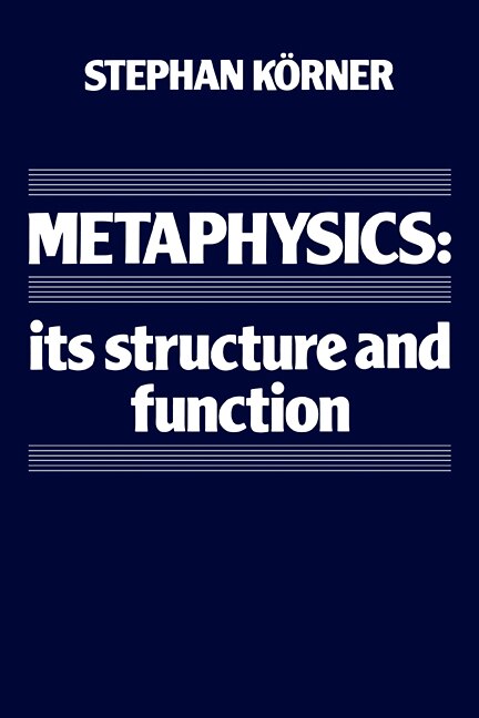 Metaphysics by Stephan Körner, Paperback | Indigo Chapters