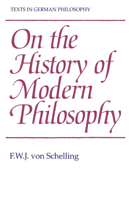 On the History of Modern Philosophy by F. W. J. von Schelling, Hardcover | Indigo Chapters