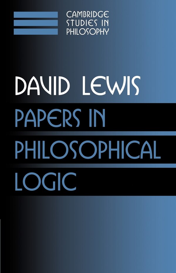 Papers in Philosophical Logic: Volume 1 by David Lewis, Paperback | Indigo Chapters