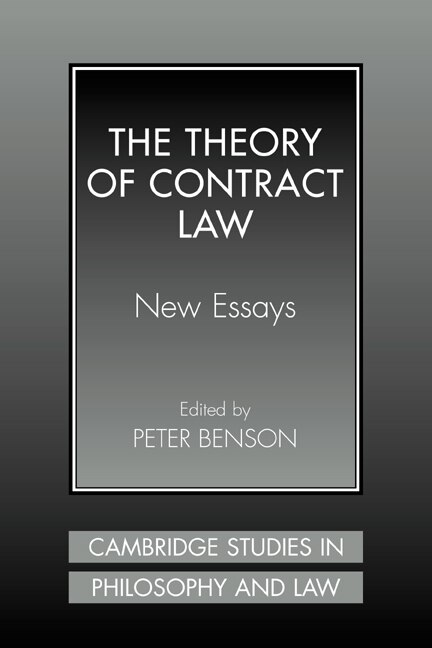 The Theory Of Contract Law by Peter Benson, Hardcover | Indigo Chapters