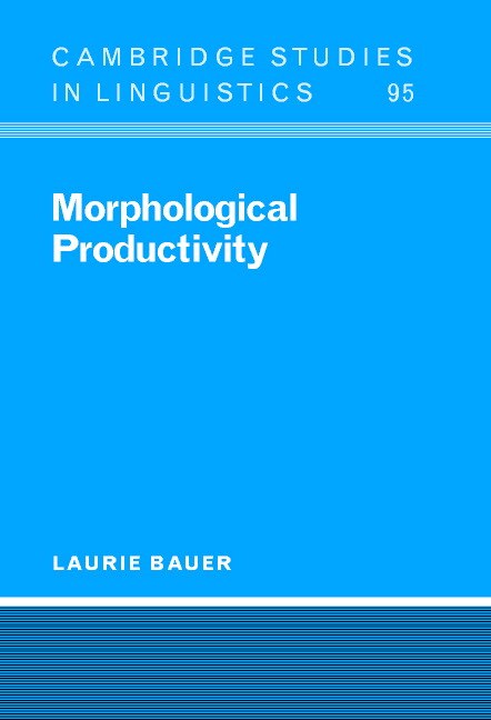 Morphological Productivity by Laurie Bauer, Hardcover | Indigo Chapters