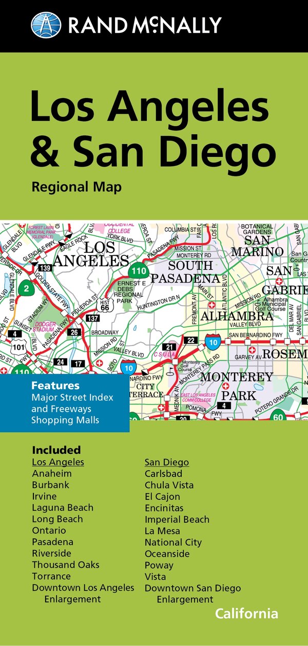 Rand McNally Folded Map: Los Angeles & San Diego Regional Map, Paperback | Indigo Chapters