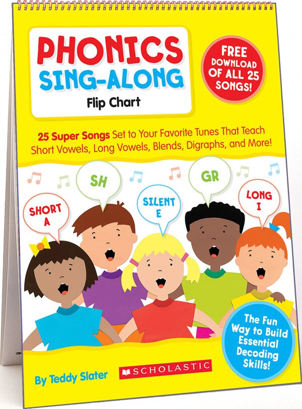 Phonics Sing-Along Flip Chart & CD by Teddy Slater, Book & Toy | Indigo Chapters