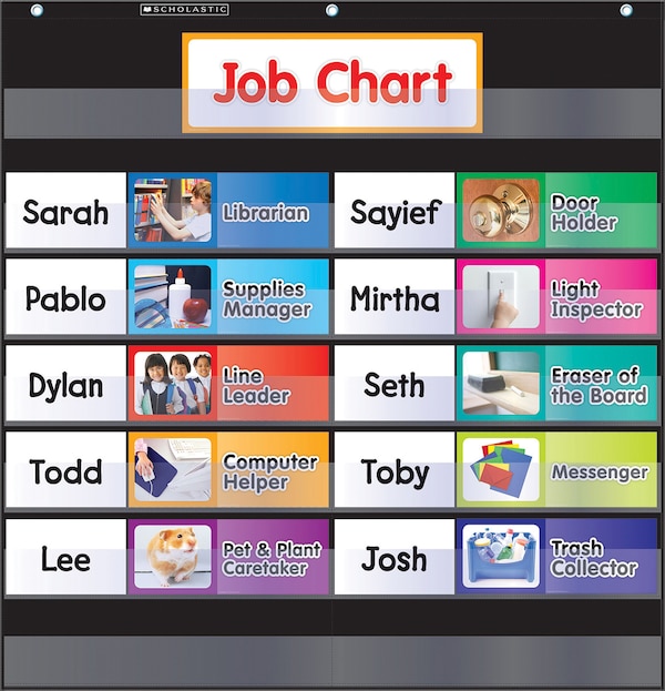 Pocket Chart Class Jobs (Black) by Scholastic, Book & Toy | Indigo Chapters