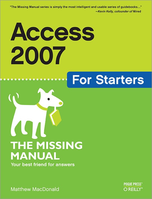 Access 2007 For Starters: The Missing Manual by Matthew Macdonald, Paperback | Indigo Chapters