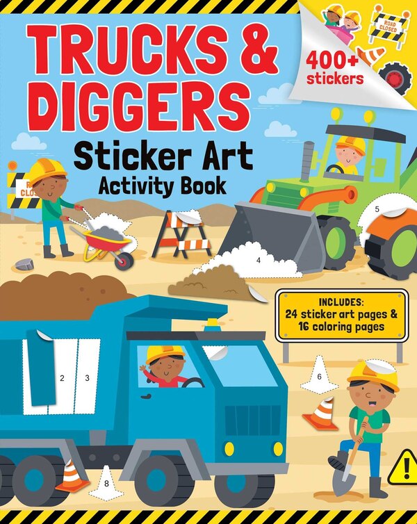 Trucks & Diggers: Sticker Art & Coloring by Gareth Williams, Paperback | Indigo Chapters