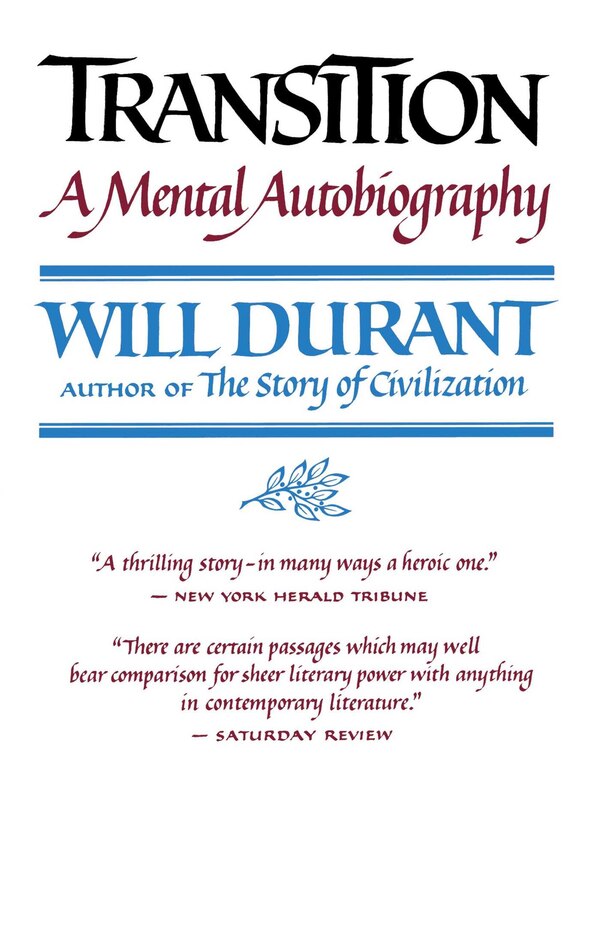 Transition by Will Durant, Paperback | Indigo Chapters