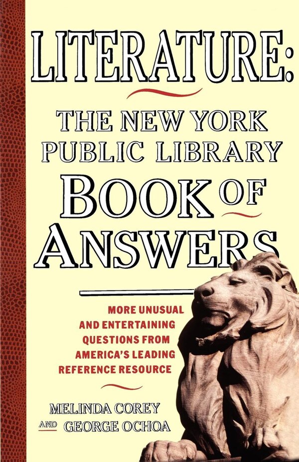 Literature: New York Public Library Book of Answers by Melinda Corey, Paperback | Indigo Chapters